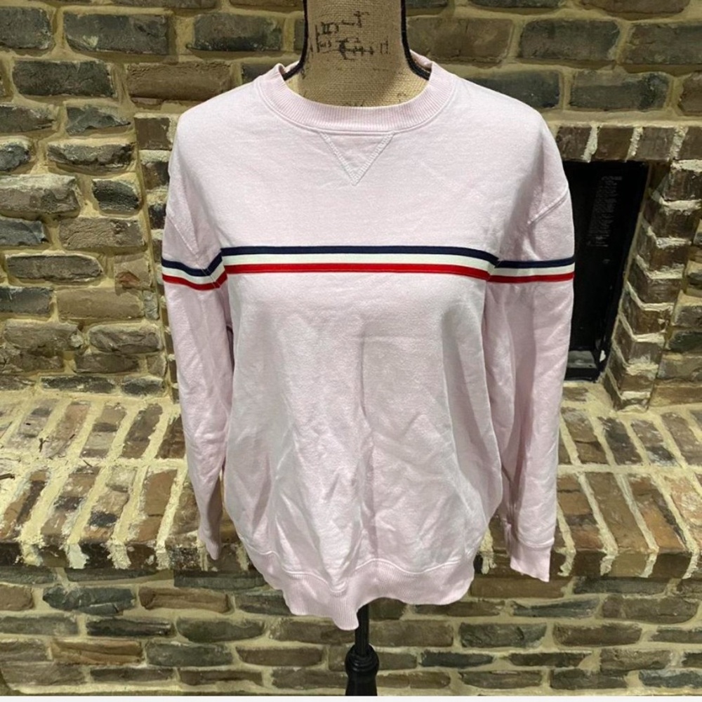 John Galt Y2K Retro Women's MED Sweatshirt Crewneck PAC Sun Pink - Picture 1 of 4